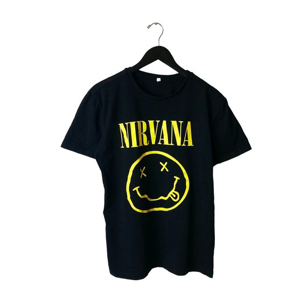 NIRVANA Shirts Nirvana T Shirt Kurt Cobain Rock Band American Adult
